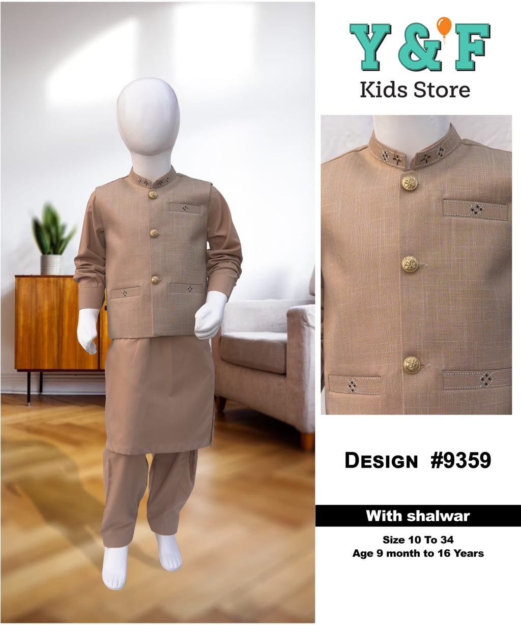 Boys Kurta Shalwar with waistcoat- #9359