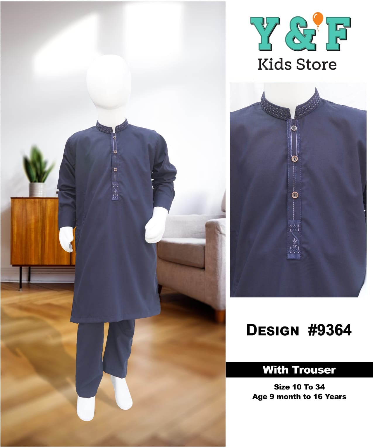 Boys Kurta Trouser - #9364