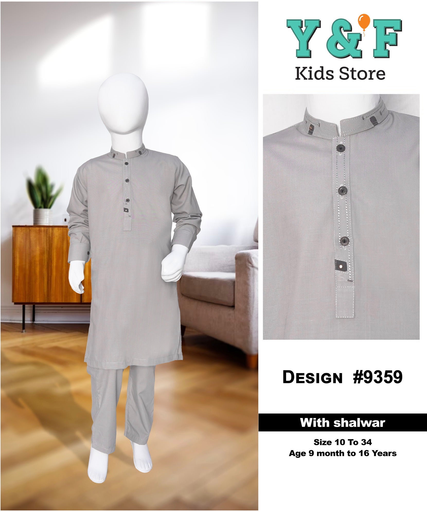 Boys Kurta Shalwar -#9359