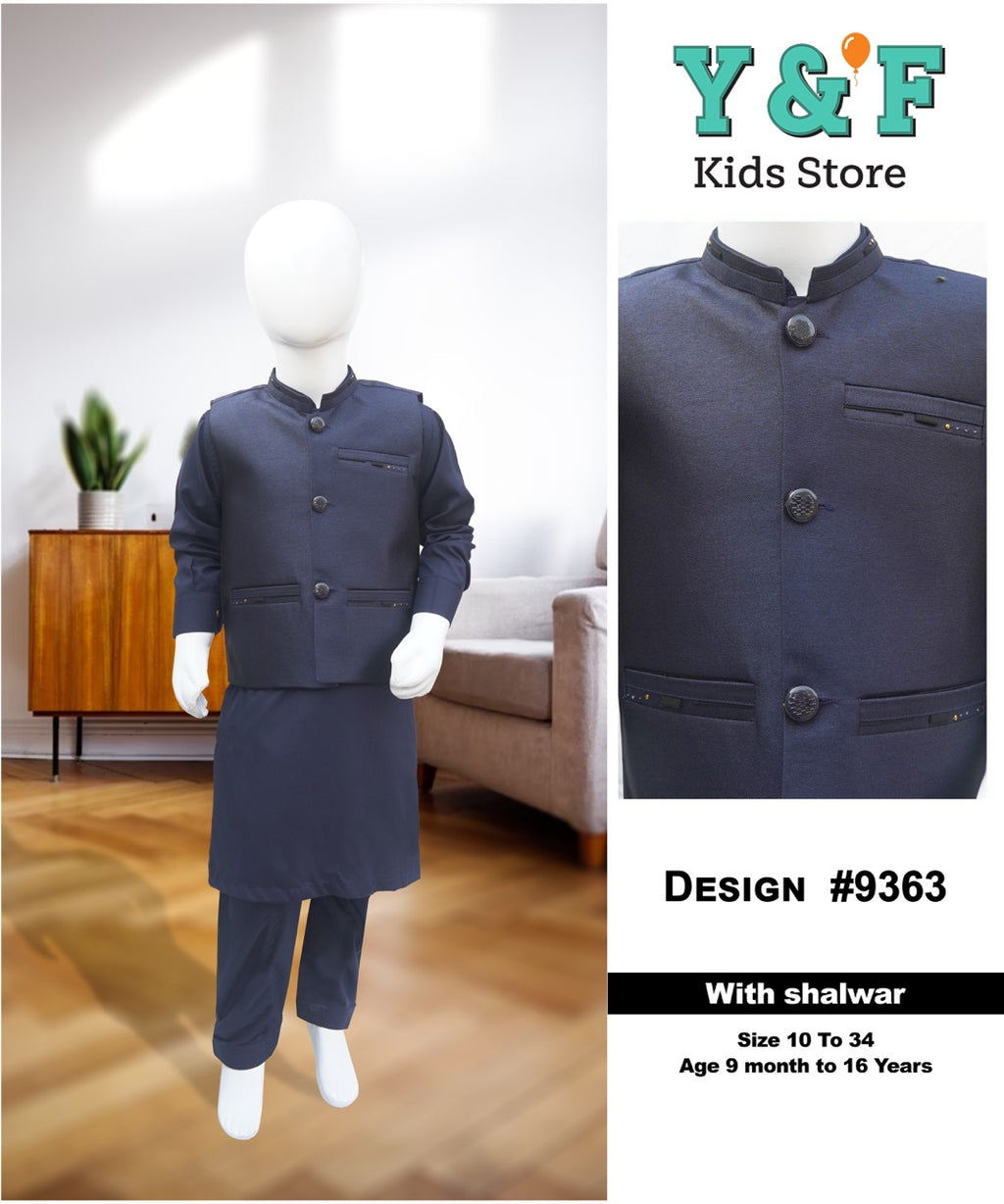 Boys Kurta Shalwar with waistcoat- #9363