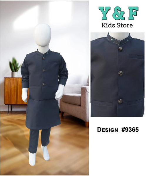 Boys Kurta Pajama With Waistcoat - 9365