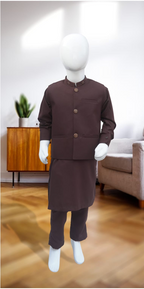 Boys Kurta Pajama With Waistcoat - 9365