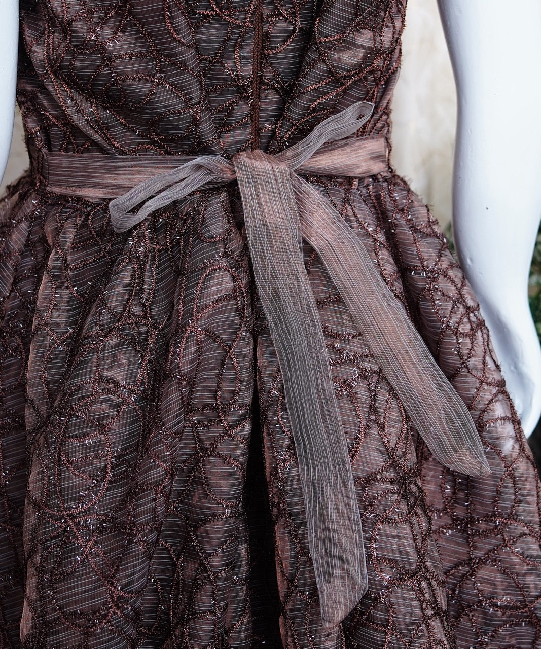 Girls Maxi Brown With Sleeves Attached - 1016