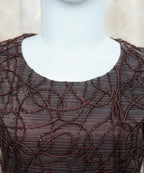 Girls Maxi Brown With Sleeves Attached - 1016