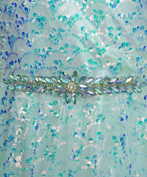 Girls Maxi Silver With Sleeves Attached - 1022