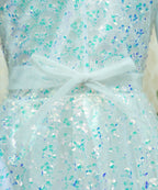 Girls Maxi Silver With Sleeves Attached - 1022