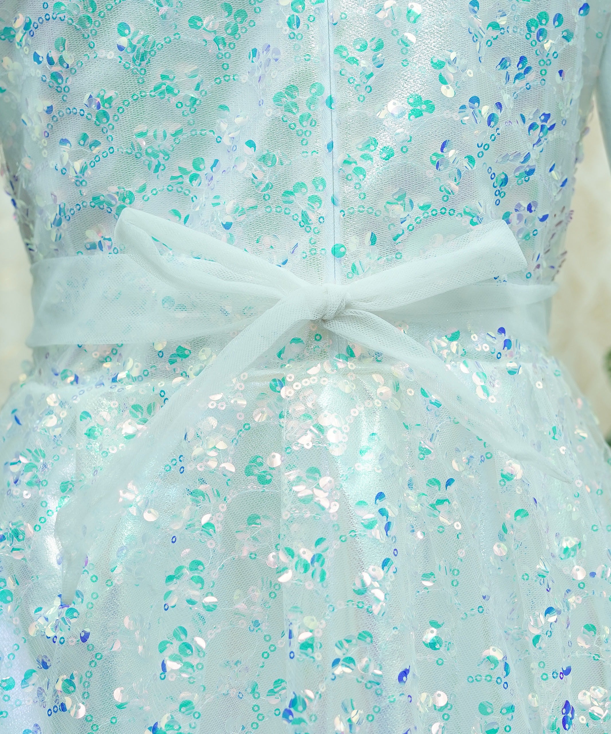 Girls Maxi Silver With Sleeves Attached - 1022