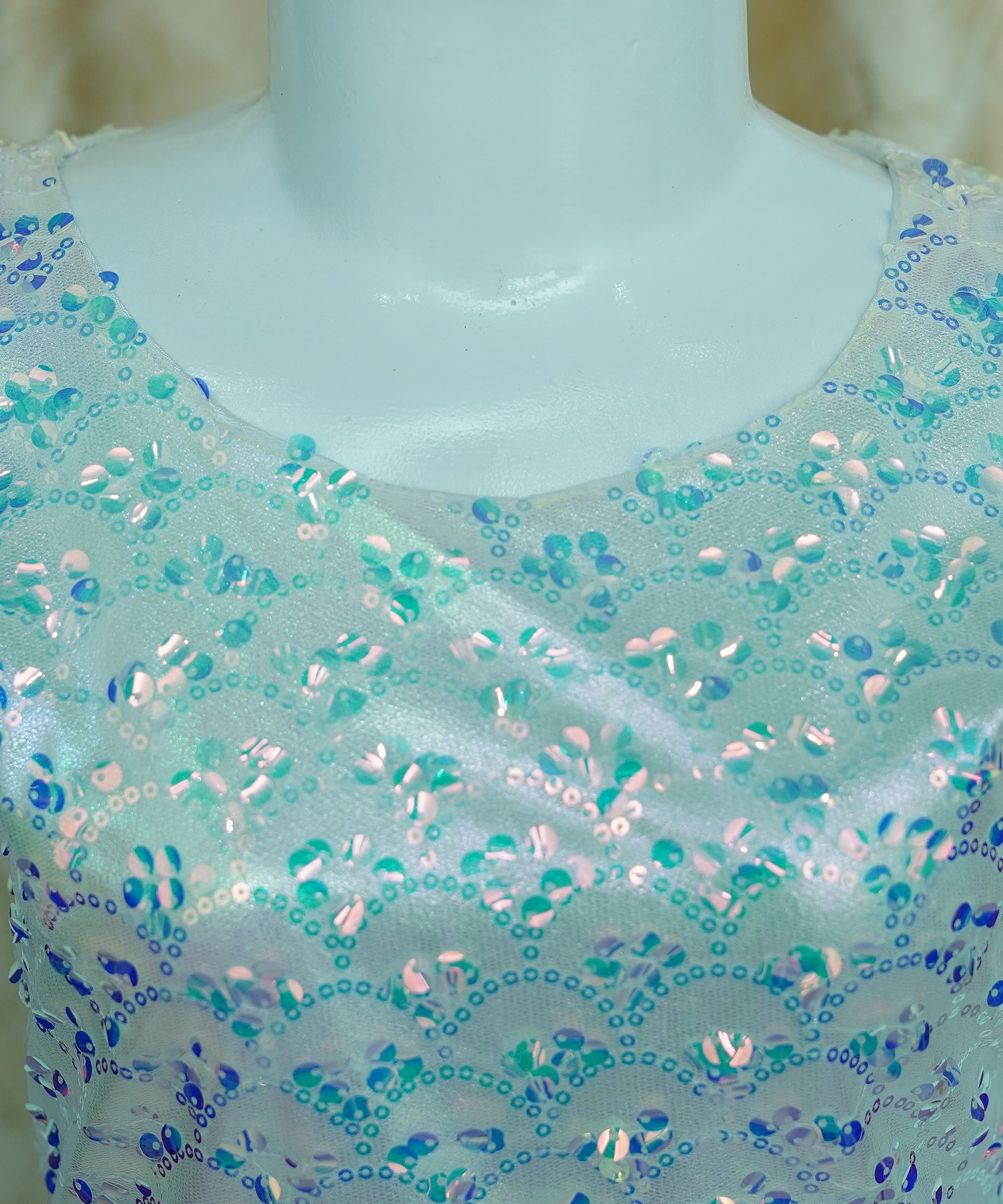 Girls Maxi Silver With Sleeves Attached - 1022