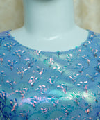 Girls Maxi Blue With Sleeves Attached - 1022