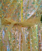 Girls Maxi Golden With Sleeves Attached - 1022