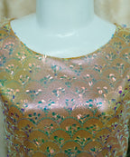 Girls Maxi Golden With Sleeves Attached - 1022