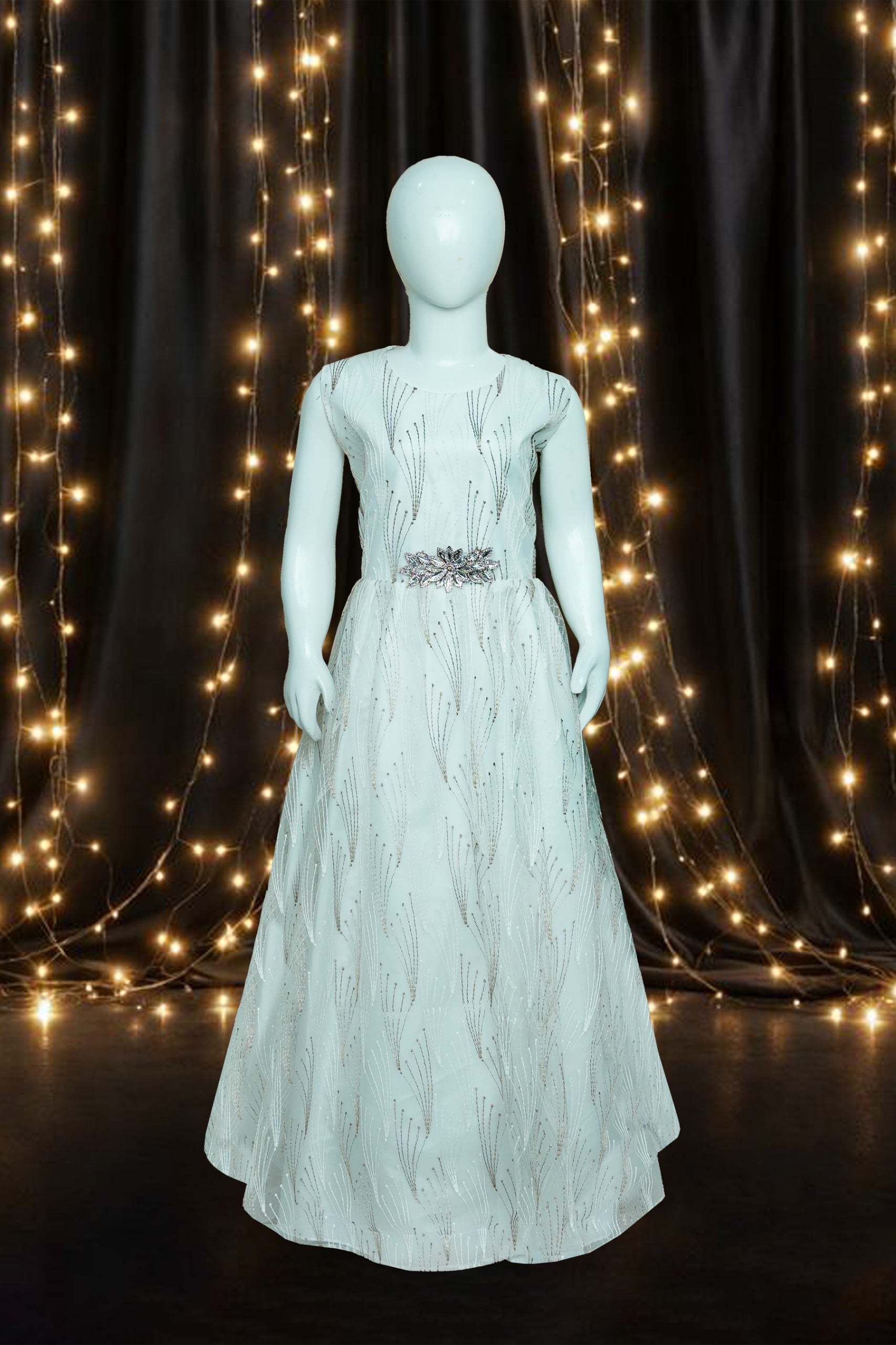 Girls Maxi With Sleeves Attached- 1021