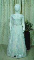 Girls Maxi Silver With Sleeves Attached - 1022